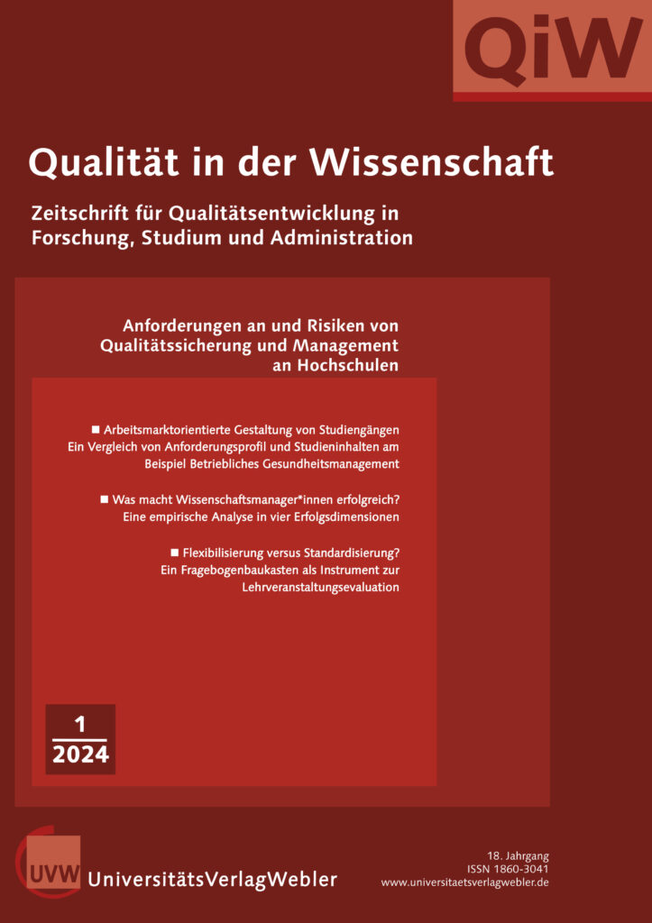 Qualität in der Wissenschaft - Ausgabe 2024|1