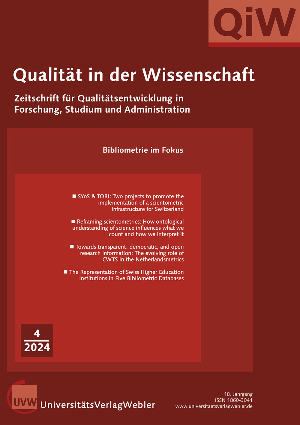 Qualität in der Wissenschaft – Ausgabe 2024|4
