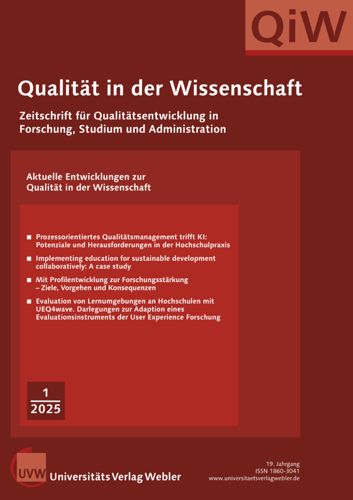 Qualität in der Wissenschaft - Ausgabe 2025|1