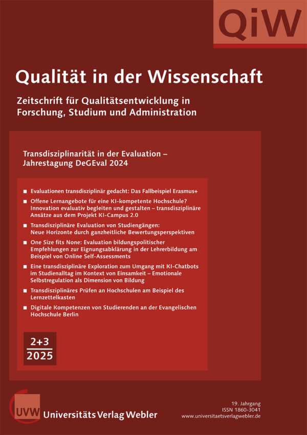 Qualität in der Wissenschaft - Ausgabe 2025|2+3