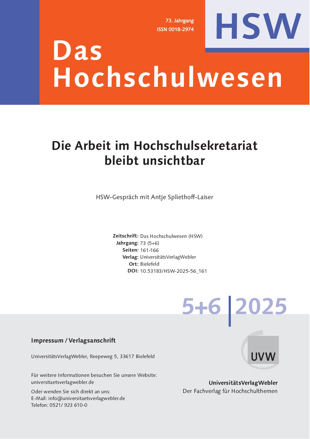 Die Arbeit im Hochschulsekretariat bleibt unsichtbar