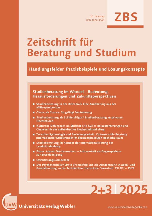 Zeitschrift für Beratung und Studium - Ausgabe 2025|2+3