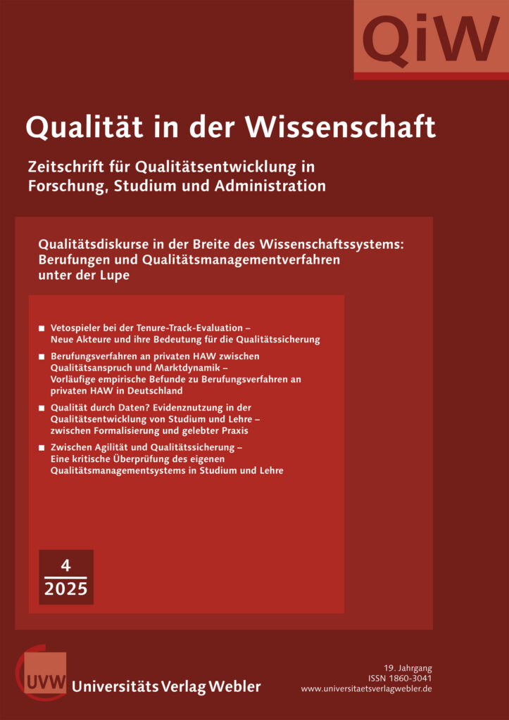 Qualität in der Wissenschaft - Ausgabe 2025|4