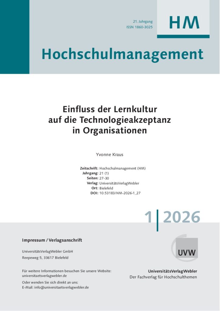 Einfluss der Lernkultur auf die Technologieakzeptanz in Organisationen (ePaper)