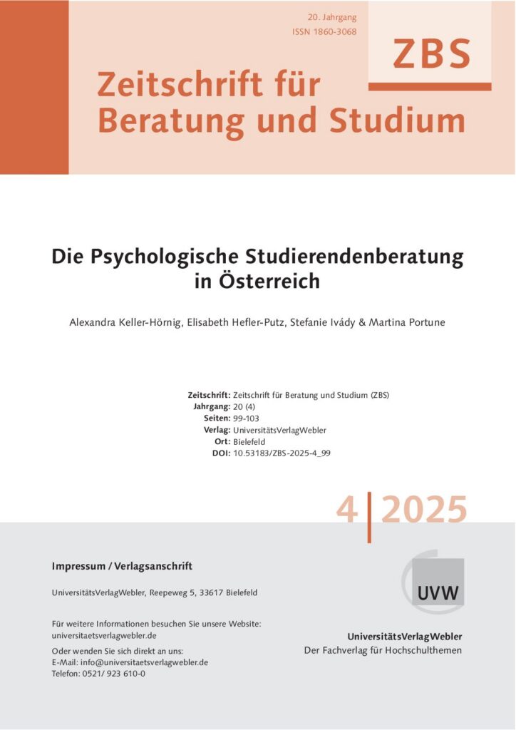 Die Psychologische Studierendenberatung in Österreich (ePaper)