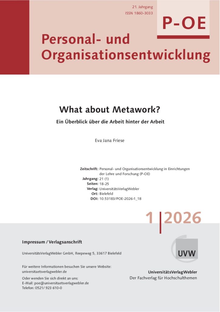 What about Metawork? Ein Überblick über die Arbeit hinter der Arbeit (ePaper)