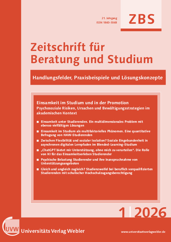 Zeitschrift für Beratung und Studium – Ausgabe 2026|1