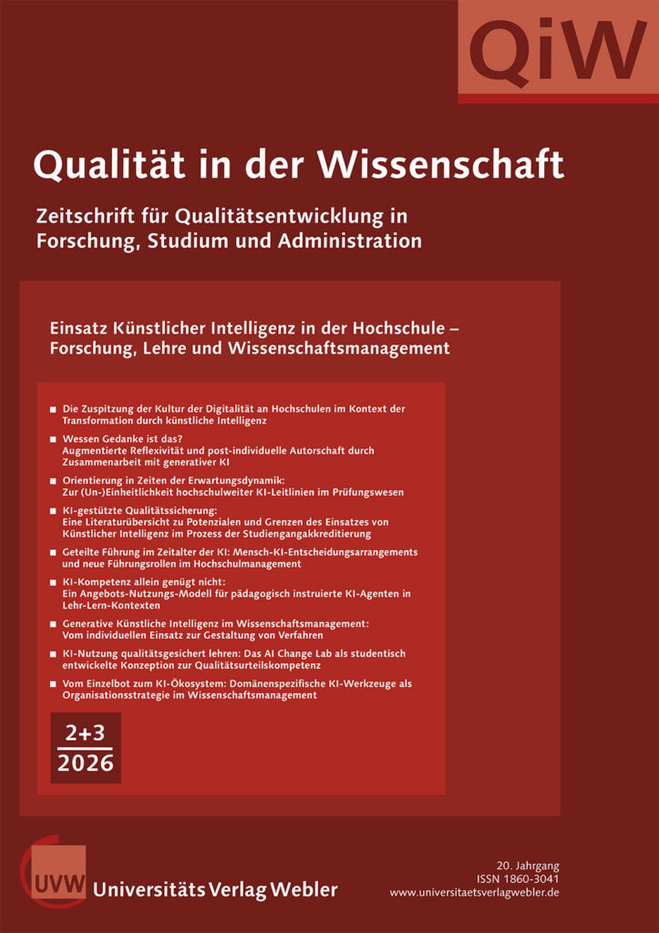 Qualität in der Wissenschaft - Ausgabe 2026|2+3