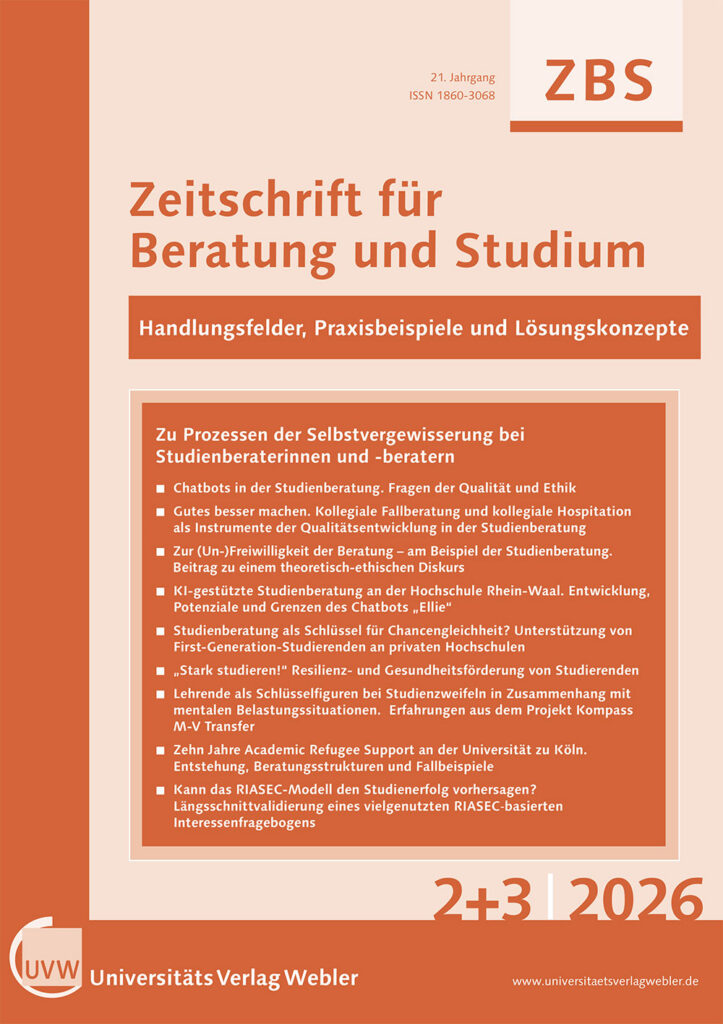 Zeitschrift für Beratung und Studium - Ausgabe 2026|2+3