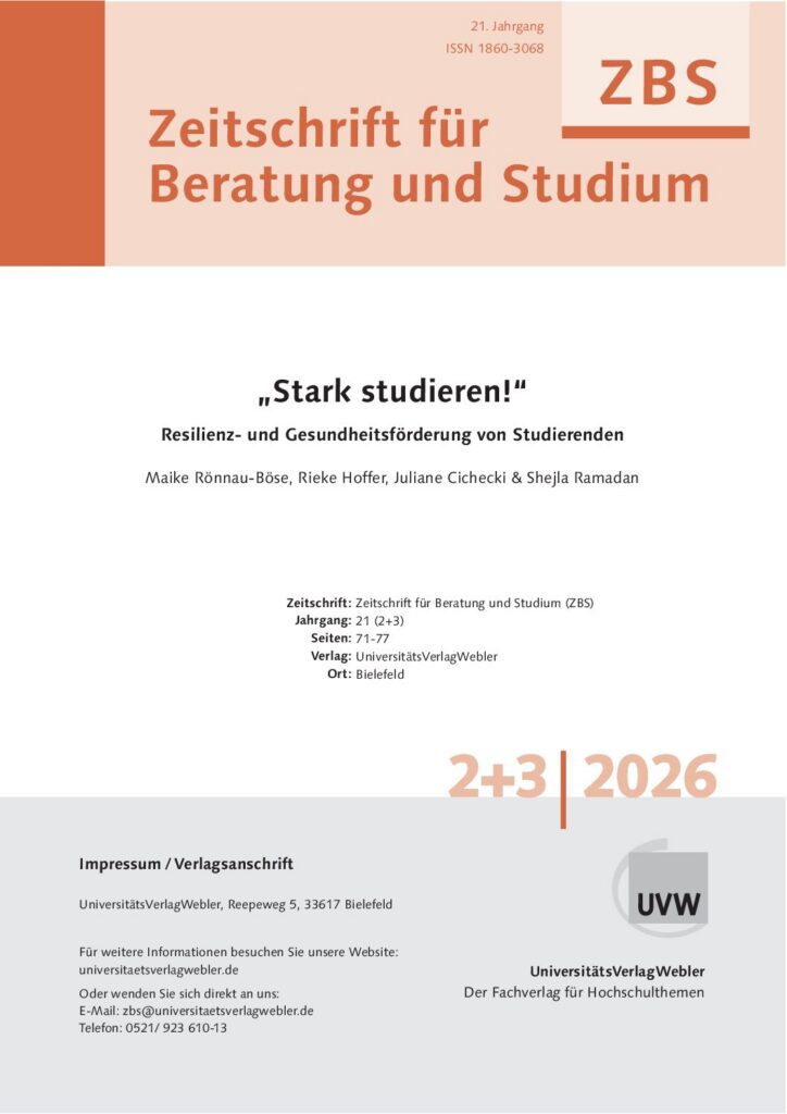 „Stark studieren!“ Resilienz- und Gesundheitsförderung von Studierenden (ePaper)